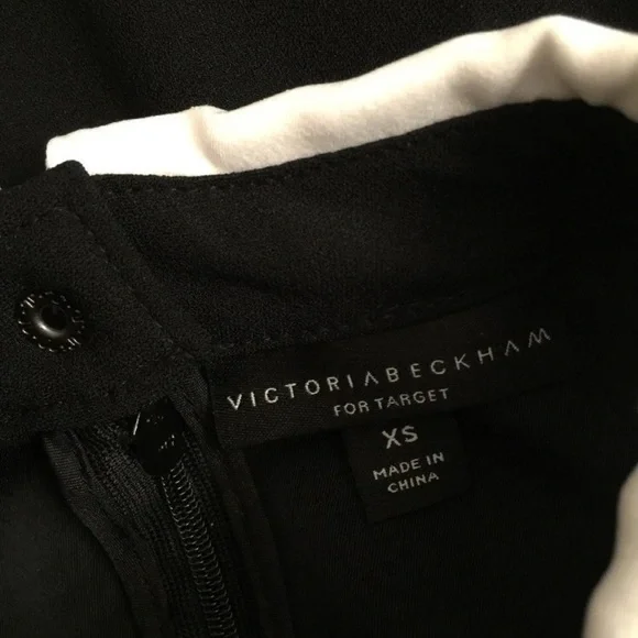 Victoria Beckham for Target Women's Black Collared Dress-Rabbit Collar XS - Picture 7 of 7
